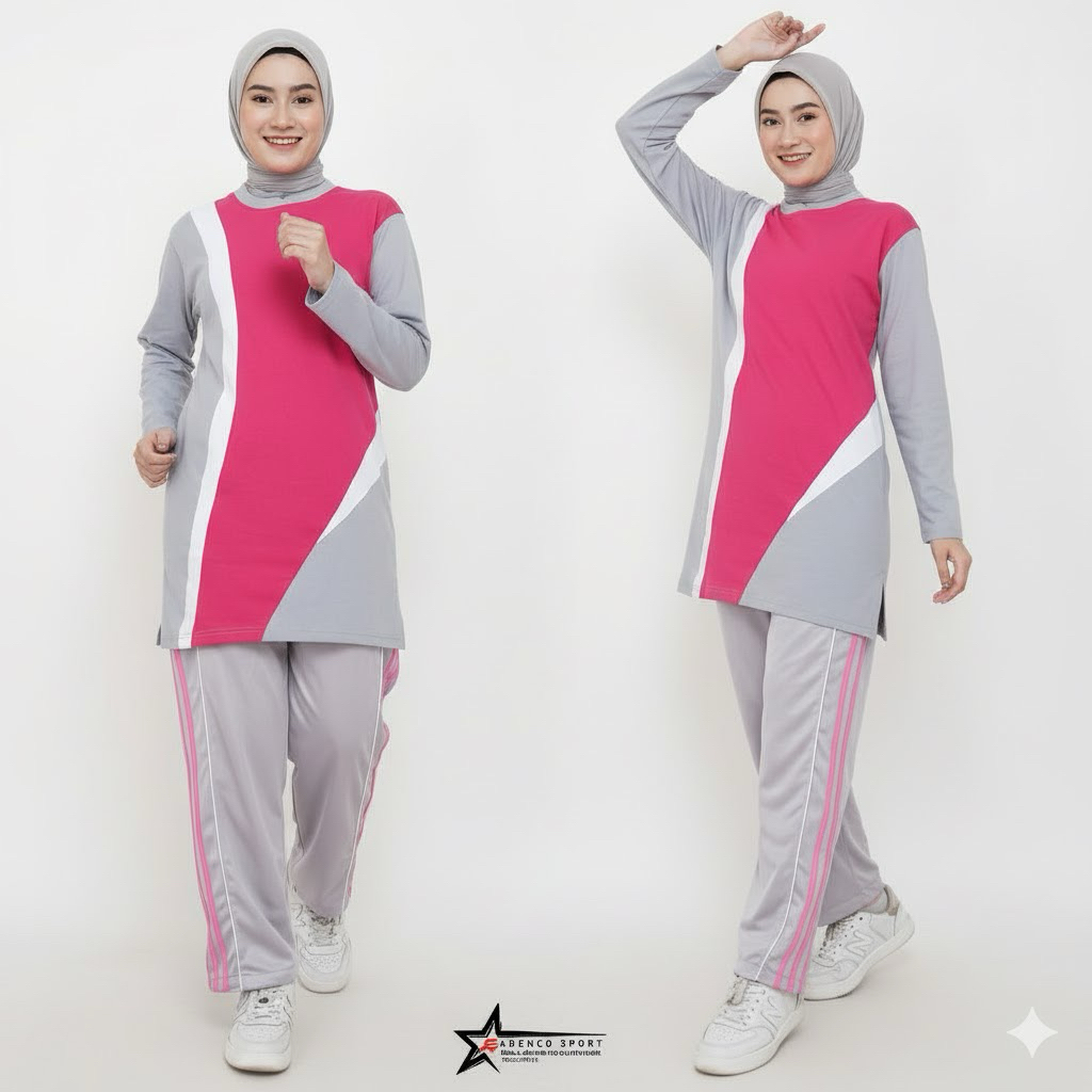 Stelan kaos olahraga muslimah / setelan olahraga / setelan training olahraga muslimah
