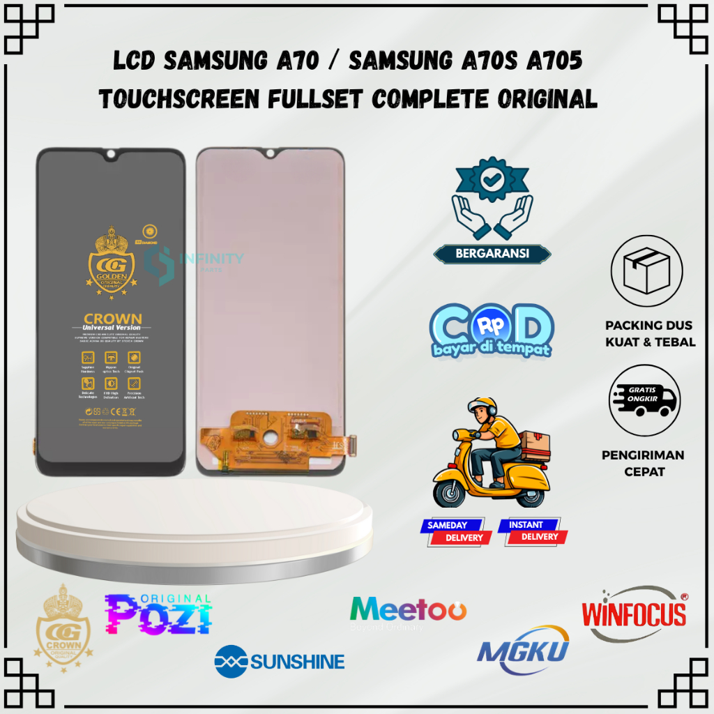 LCD SAMSUNG A70 / SAMSUNG A70 2019 / (SAMSUNG GALAXY A70) TOUCHSCREEN FULLSET COMPLETE ORIGINAL