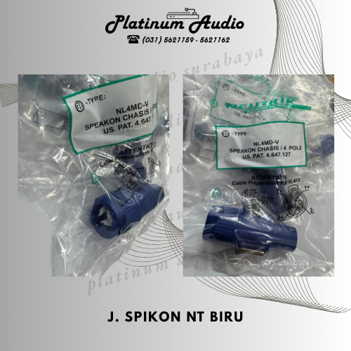 Jack Speakon Neutrik Biru