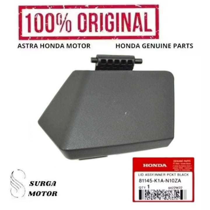 Tutup Laci Charger Cas Hitam Lid Assy Inner Pocket Black  Motor Honda BeAT K1A 2020 2021 2022 2023 2