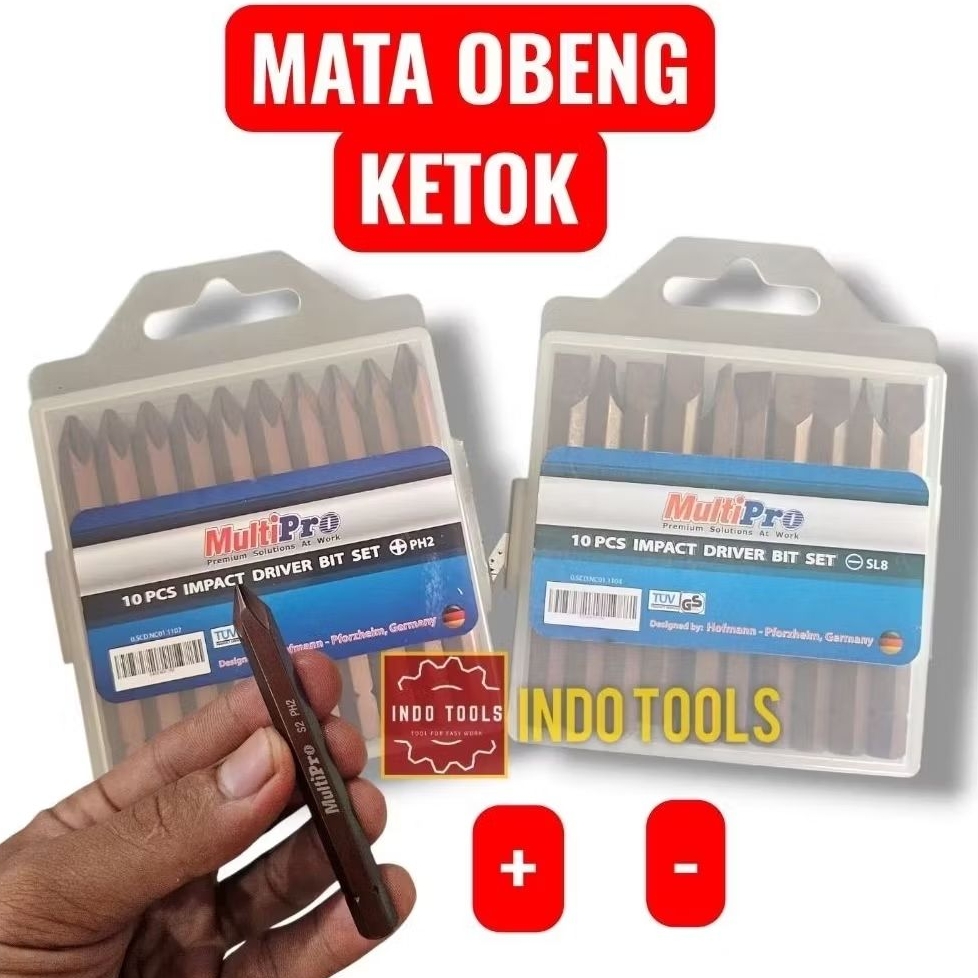 multipro mata obeng ketok / mata obeng ketok ph2 + / mata obeng ketok ph3 + / impact driver bit