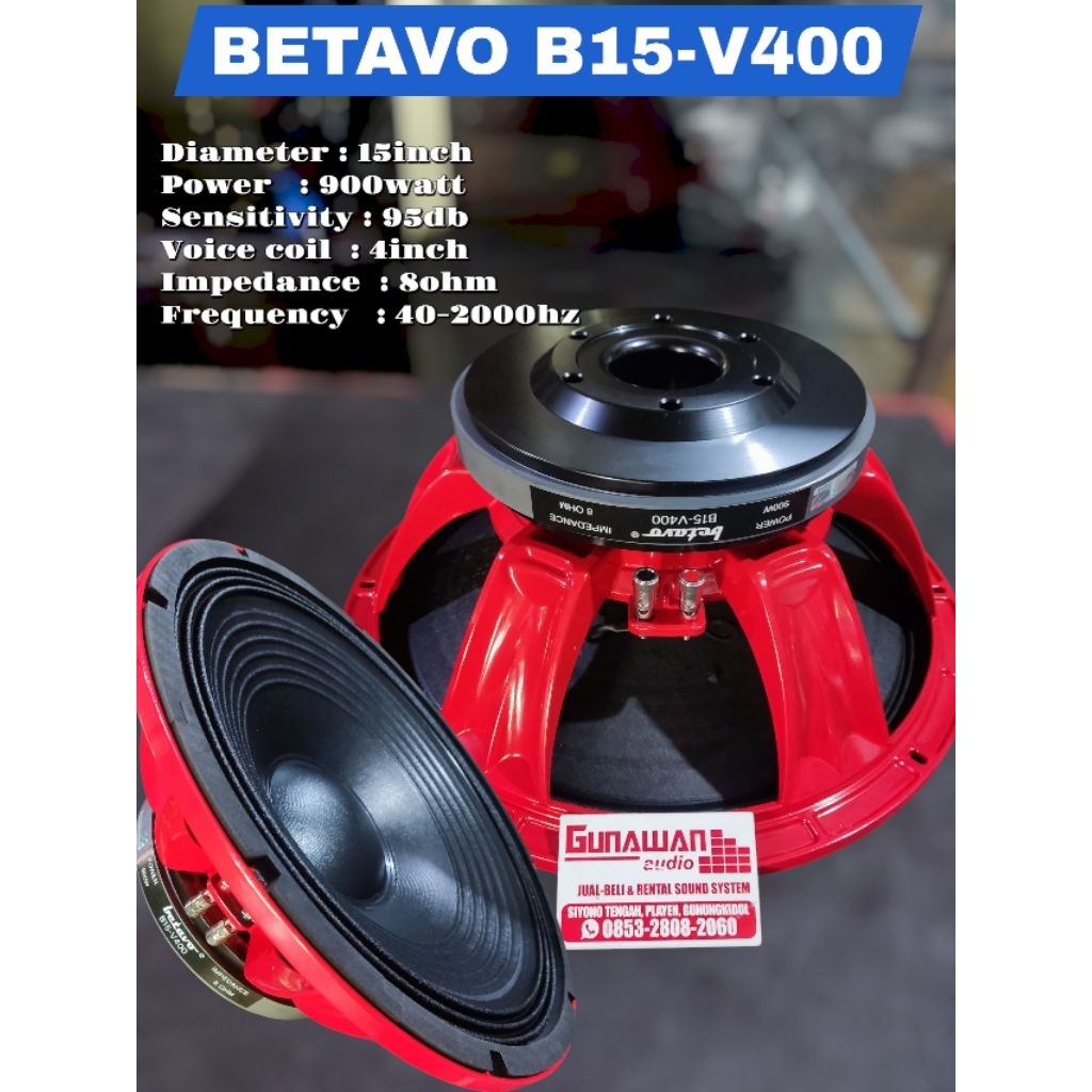 speaker 15inch BETAVO B15-V400