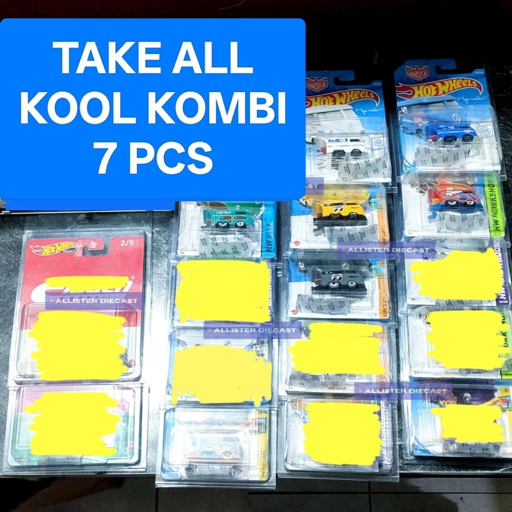 TAKE ALL 7 PCS KOOL KOMBI MURMER Hot Wheels Kool Kombi Hotwheels Kool Kombi Hot Wheels Volkswagen Ko