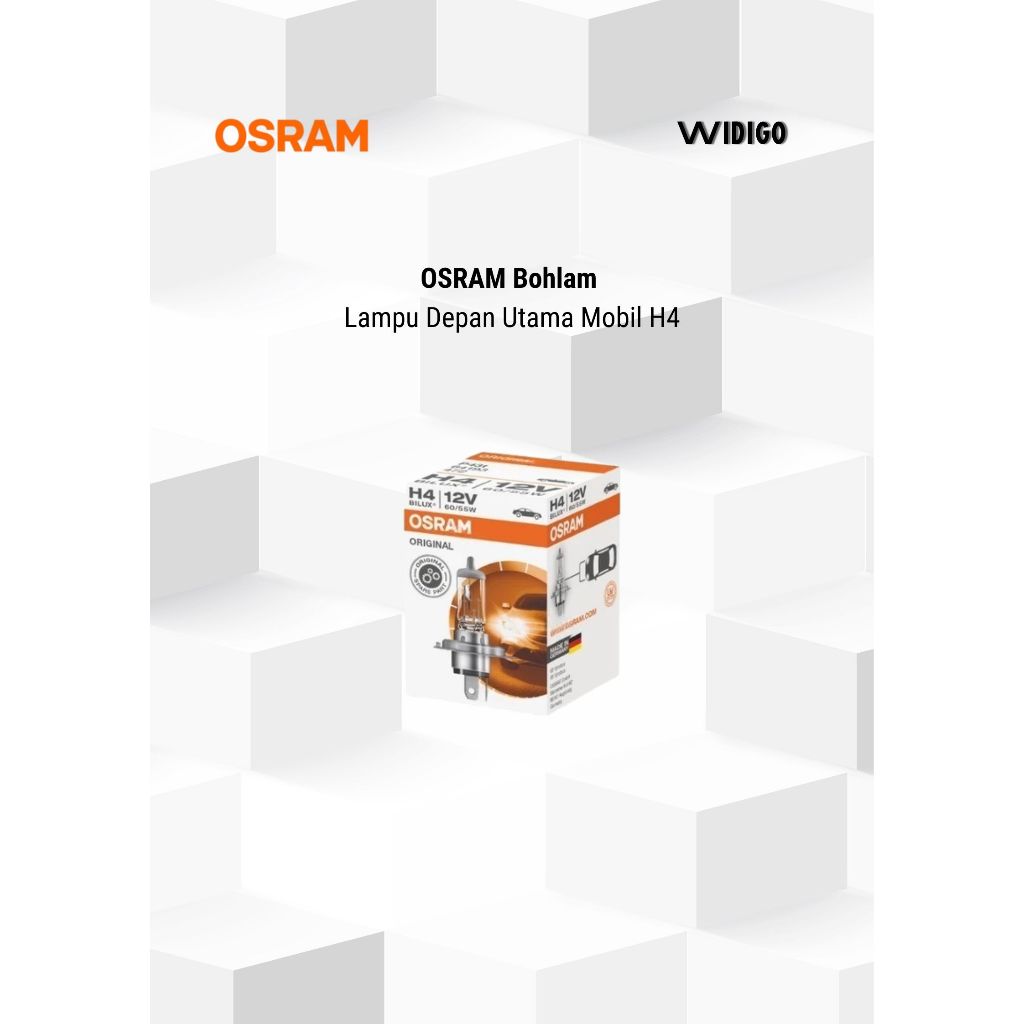 OSRAM Bohlam Lampu Depan Utama Mobil H4