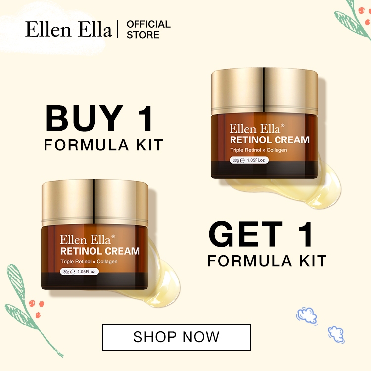 ELLEN ELLA Retinol Cream 30gr BPOM NA11242000010 Anti Aging & Perawatan Wajah, Melembapkan & Menghal