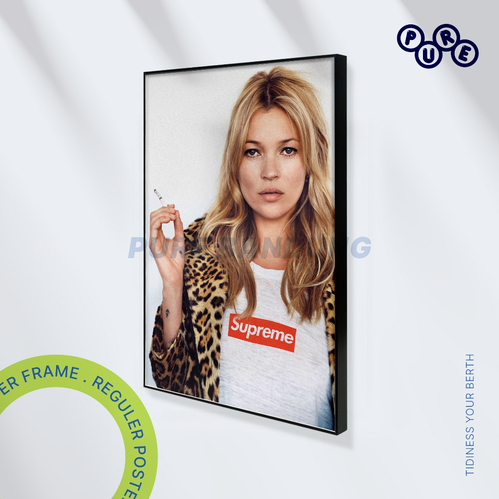 Pure Bandung - SUPREME KATE MOSS Bingkai Frame Dekorasi Dinding Kamar Pajangan Aesthetic Minimalis P