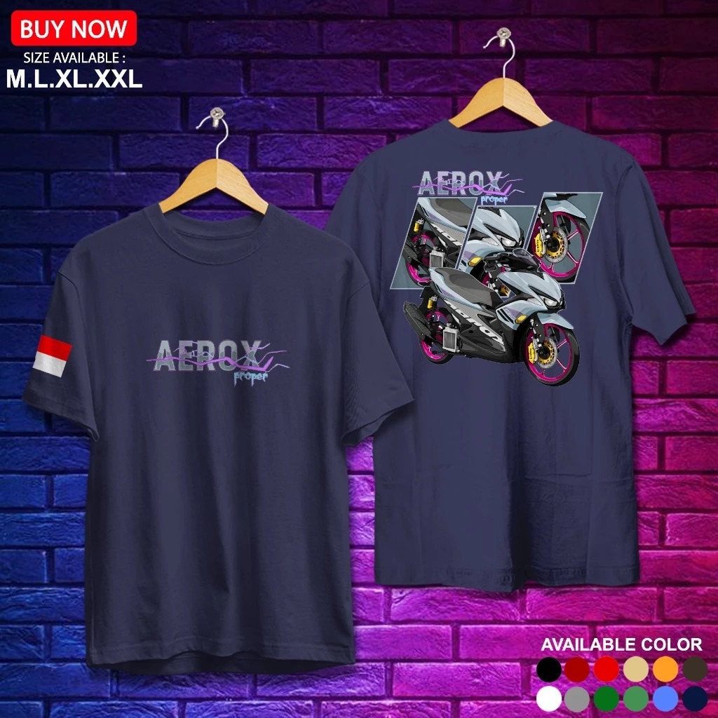Kaos Motor Aerox Racing Kaos Distro Motor Racing Atasan Pria Katun Combed