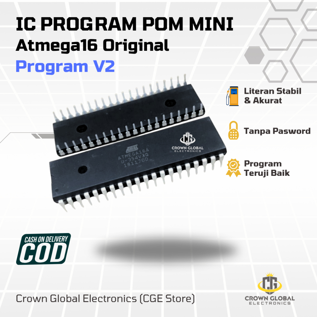 CGE STORE - Ic Program Pom Mini Atmega16 Original Literan Stabil dan Akurat V2.0