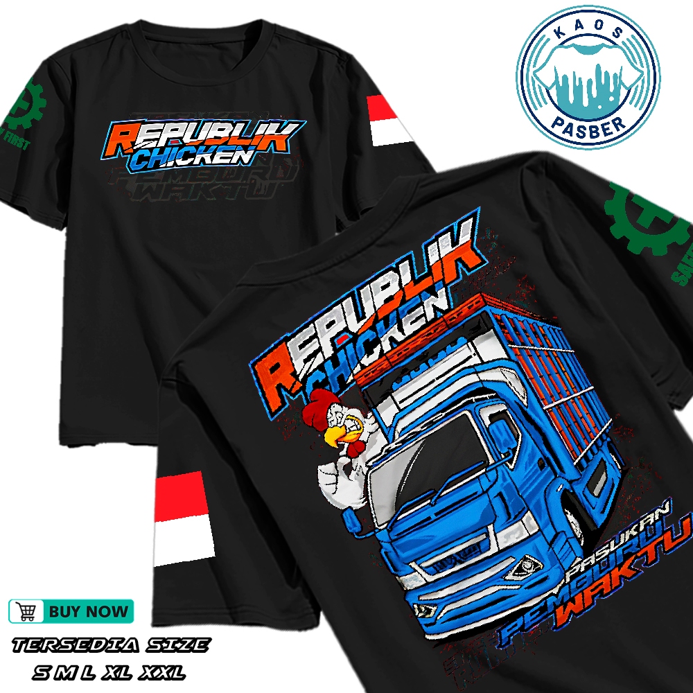 KAOS TRUCK MUATAN AYAM BROILER BAJU KAOS TRUK AYAM BALAP KAOS TRUCK REPUBLIK CHICKEN KAOS TRUK AYAM 