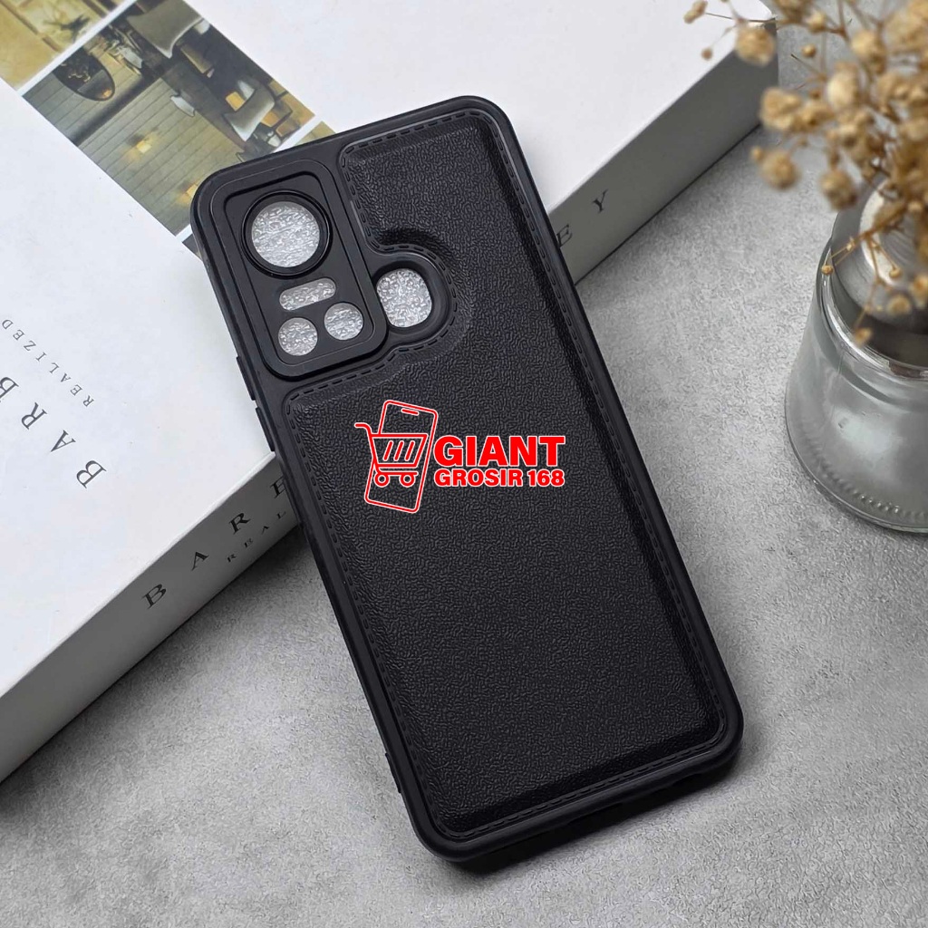 Softcase Leather Pro Macaron Black Itel Vision 1 Pro Itel Vision 2 Itel Vision 3 Itel Vision 5