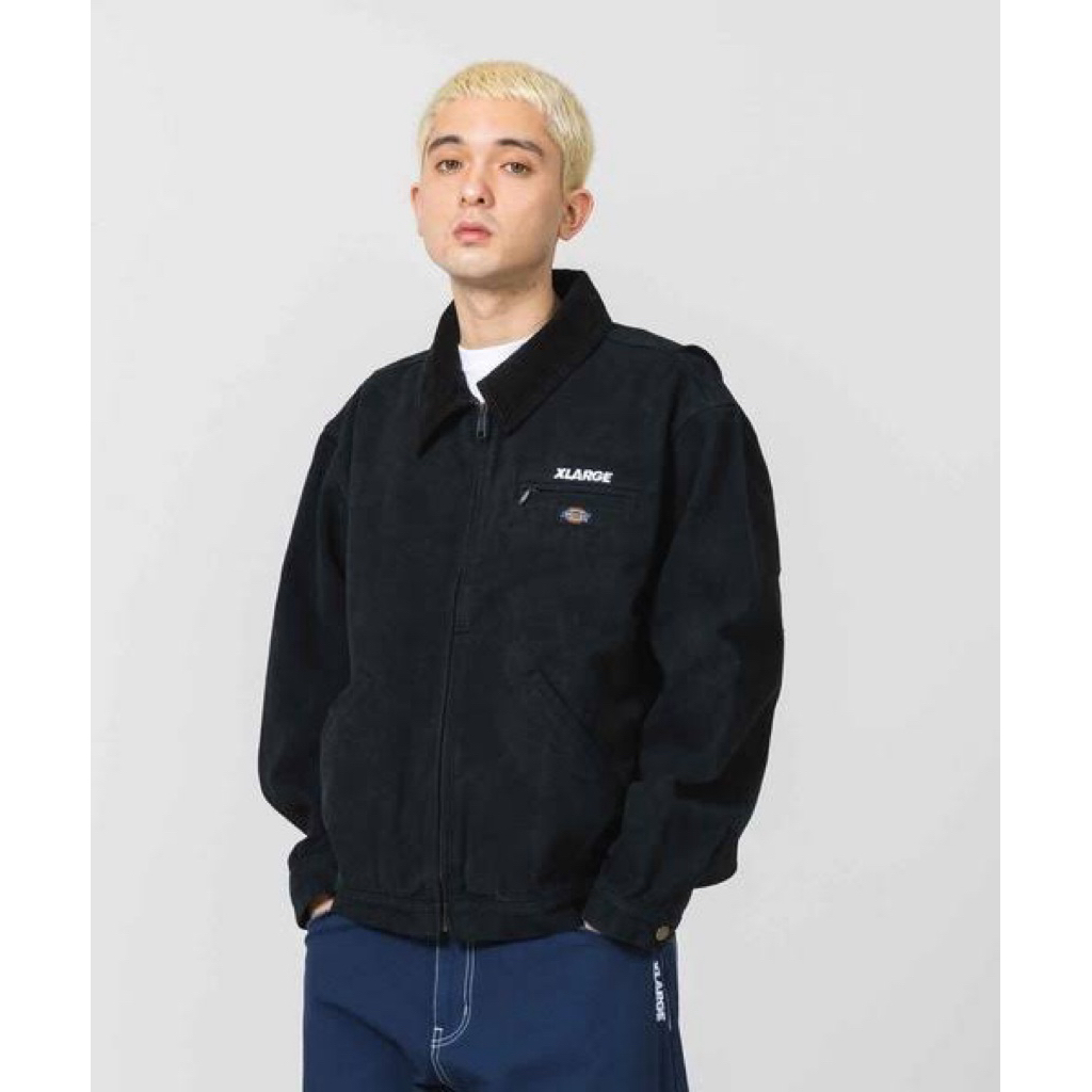 Dickies X xlarge Detroit work jacket unlined canvas black stone washed