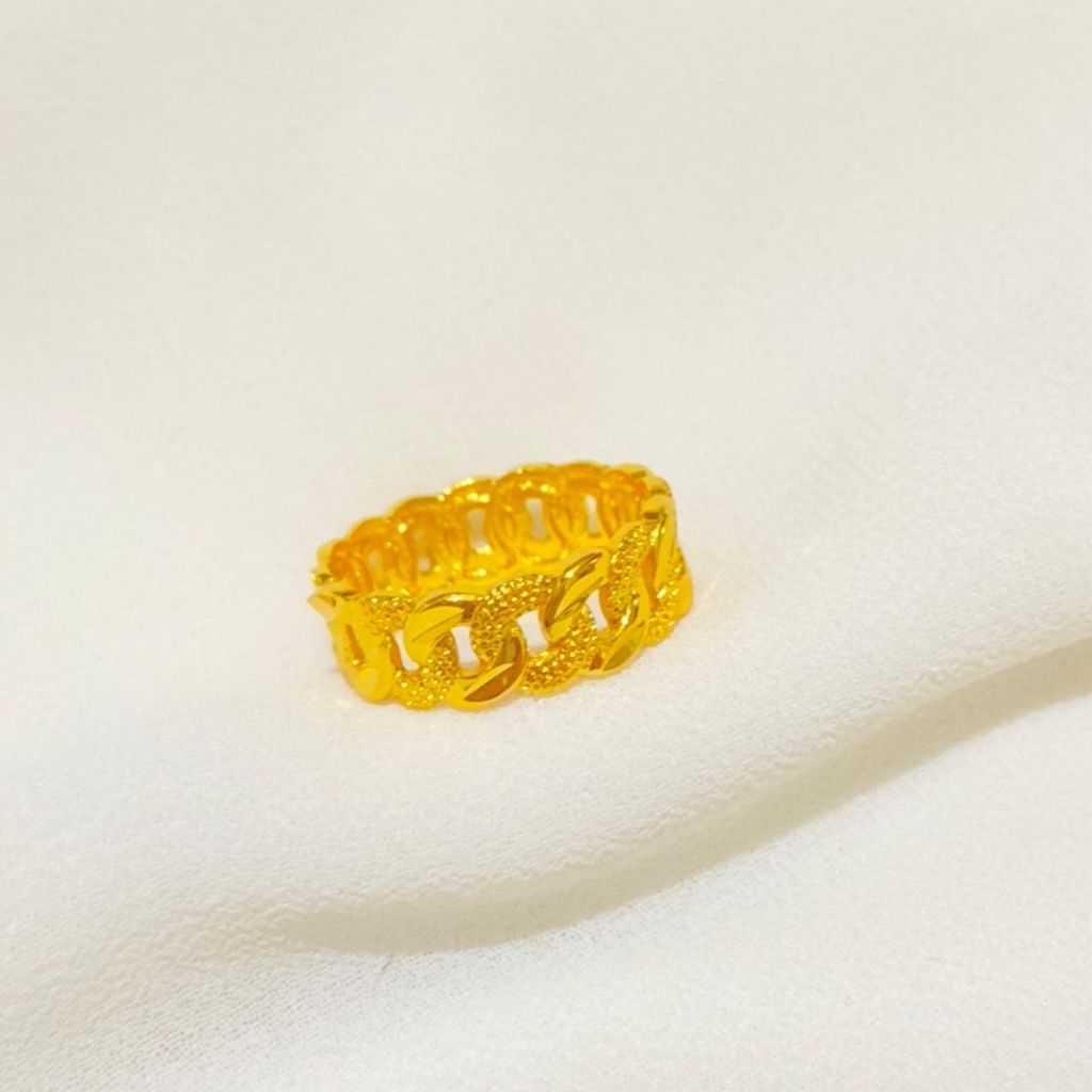 Cincin Imitasi Lapis Emas, Cantik Elegan Kilau Mewah seperti Emas 24k Tahan lama tidak mudah luntur