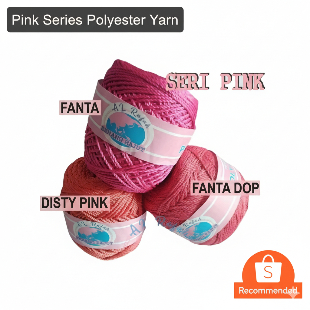 ALRAFAH - BENANG RAJUT SERI PINK (PILIH WARNA)