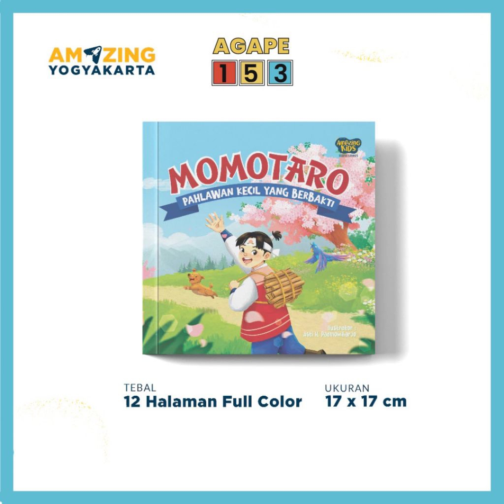 [Amazing Books] Buku Dongeng Momotaro Pahlawan Kecil Yang Berbakti - Buku Cerita Anak Full Colour Ce