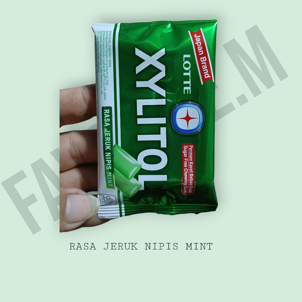 [NEW]PERMEN KARET XYLITOL RASA JERUK NIPIS MINT/Permen karet rasa jeruk nipis mint/Permen karet 1pcs