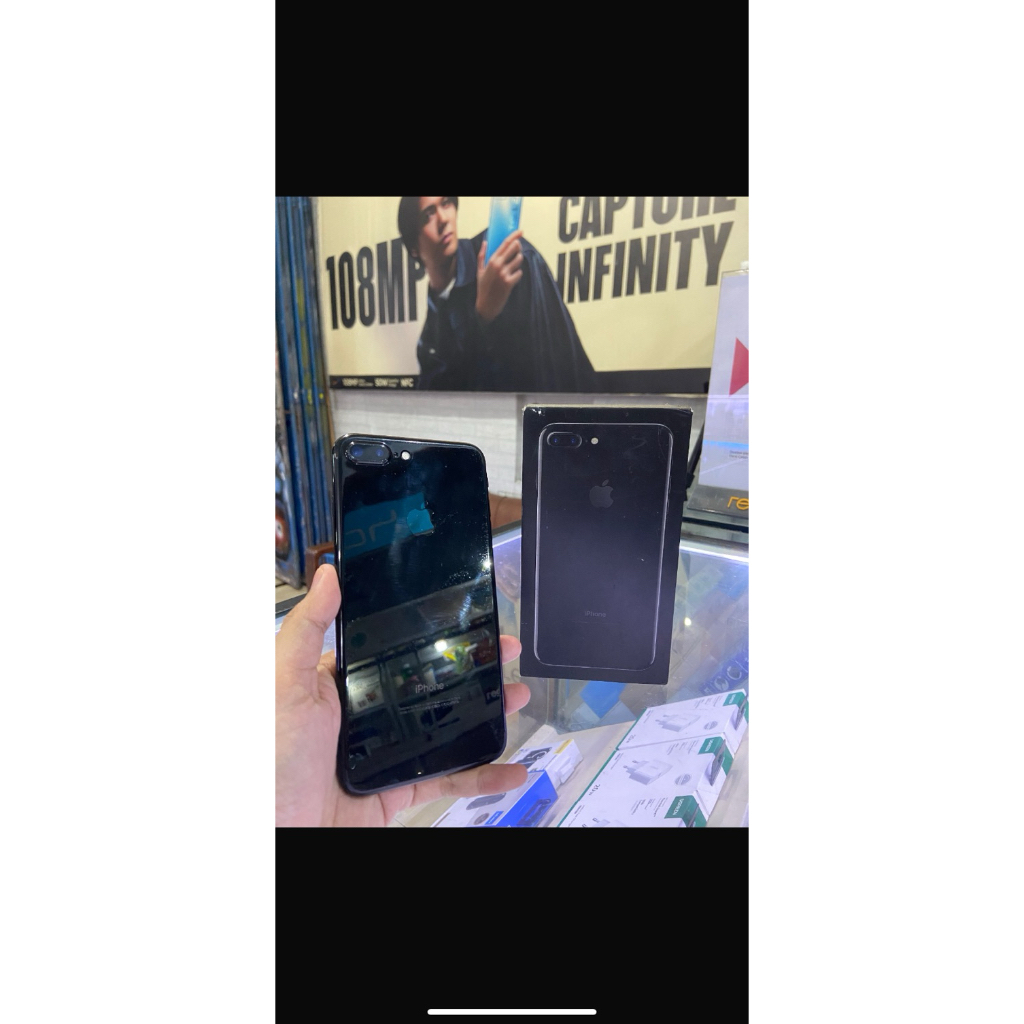 second iphone 7 plus jetblack 128gb ibox