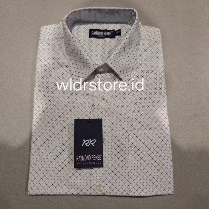 RAYMOND RENEE KEMEJA FORMAL PRIA LENGAN PENDEK PARIS 007 PUTIH