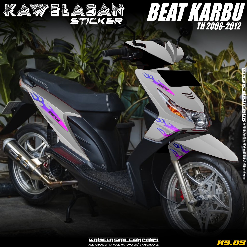 (COD) Decal Sticker Full body BEAT KARBU TAHUN 2008 2009 2010 2011 2012 sticker Full body beat karbu