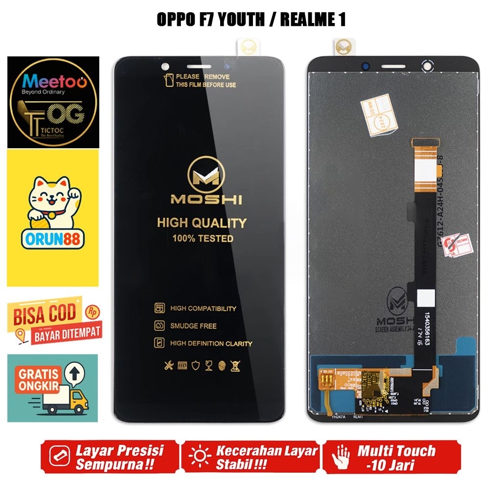 LCD TOUCHSCREEN OPPO F7 YOUTH / REALME 1 ORI OEM BLACK ALL MERK