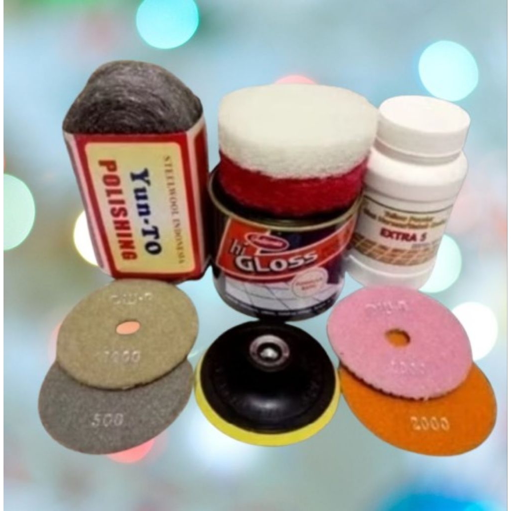 Paket bahan poles marmer granit/bahan poles meja marmer granit