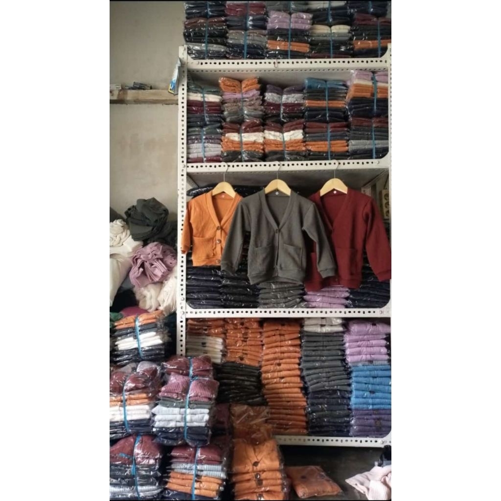 cardigan anak perempuan bahan waffle uniqlo nyaman di pakai