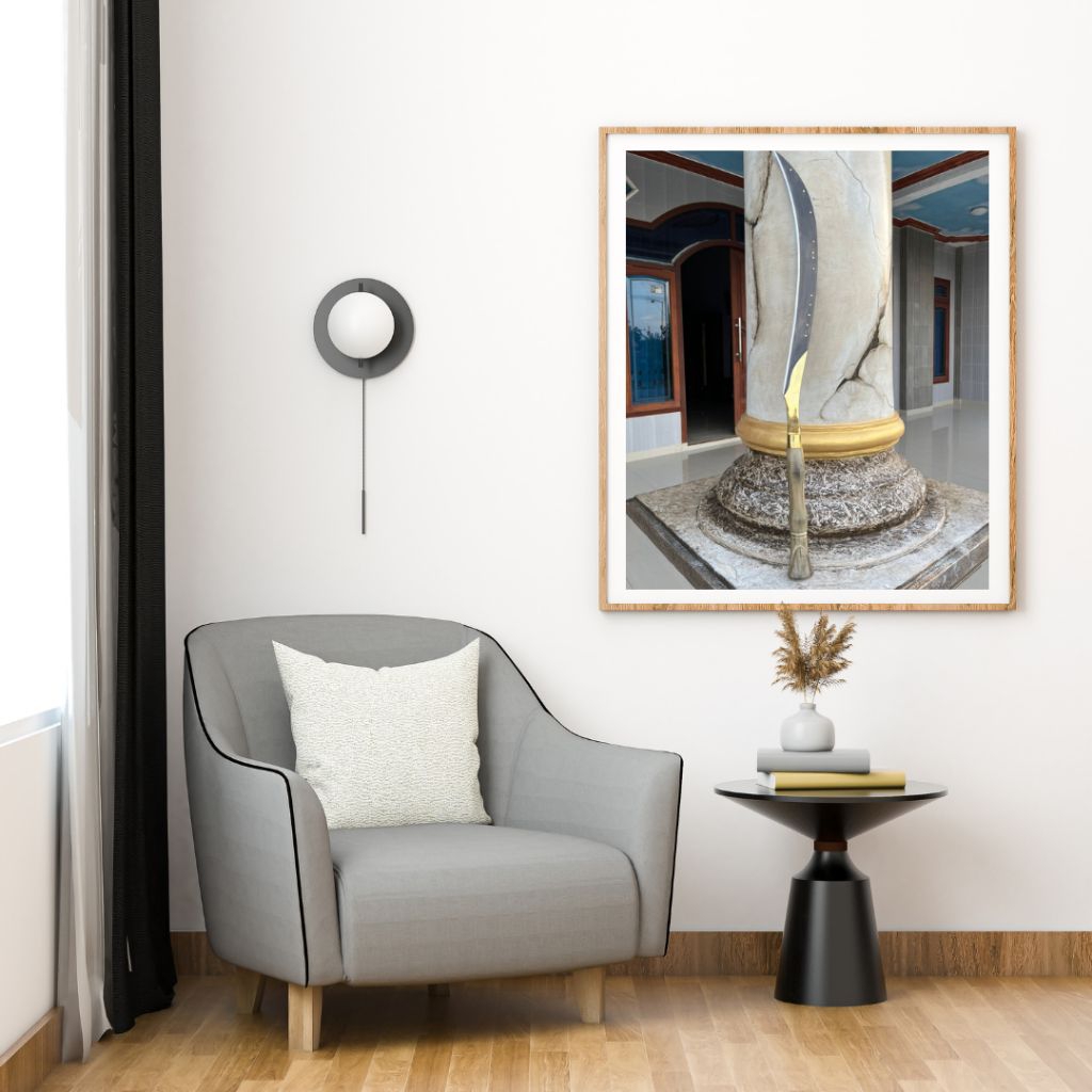 Hiasan Dinding Putih Mewah Bujuran Sultan Dekorasi Dinding Ruang Tamu Klasik & Minimalis