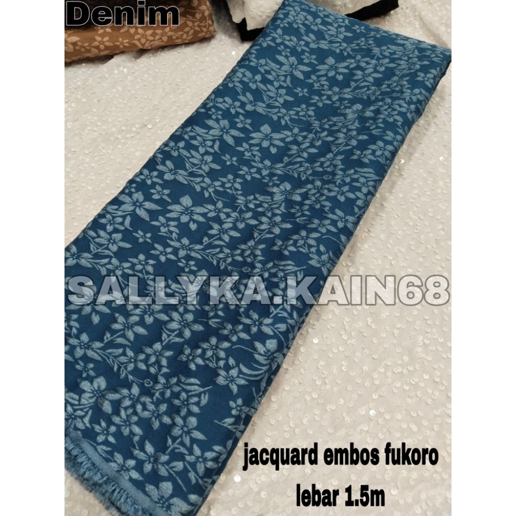 TERMURAH!!! KAIN JACQUARD EMBOSS FLORAL / KAIN JACQUARD FUKORO MOTIF BUNGA.