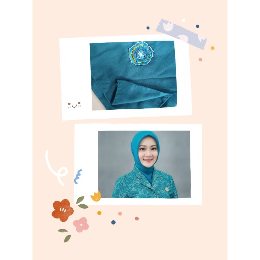 kerudung pkk jilbab segi empat pkk bordil logo pkk warna PKK