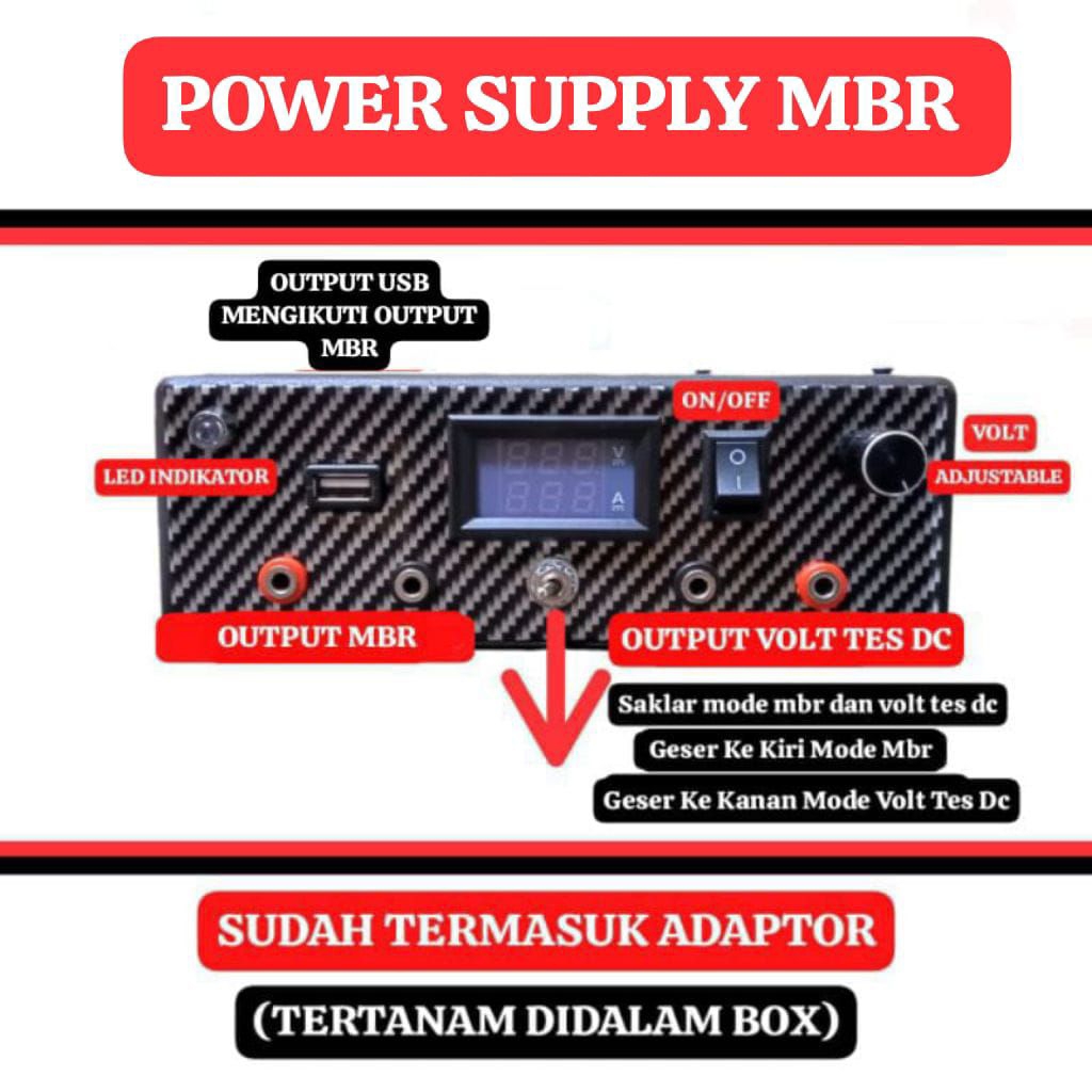 Power Supply Mbr 10 A 24 Volt V1 Alat Sevice Hp/Laptop Penghancur Short Circuit