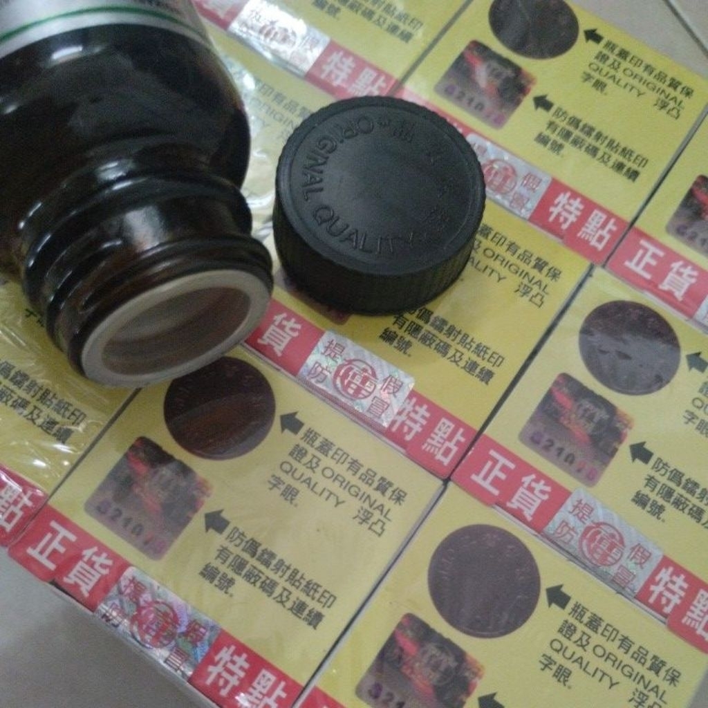 SL Ginseng kotak atas KUNING Botol Kaca