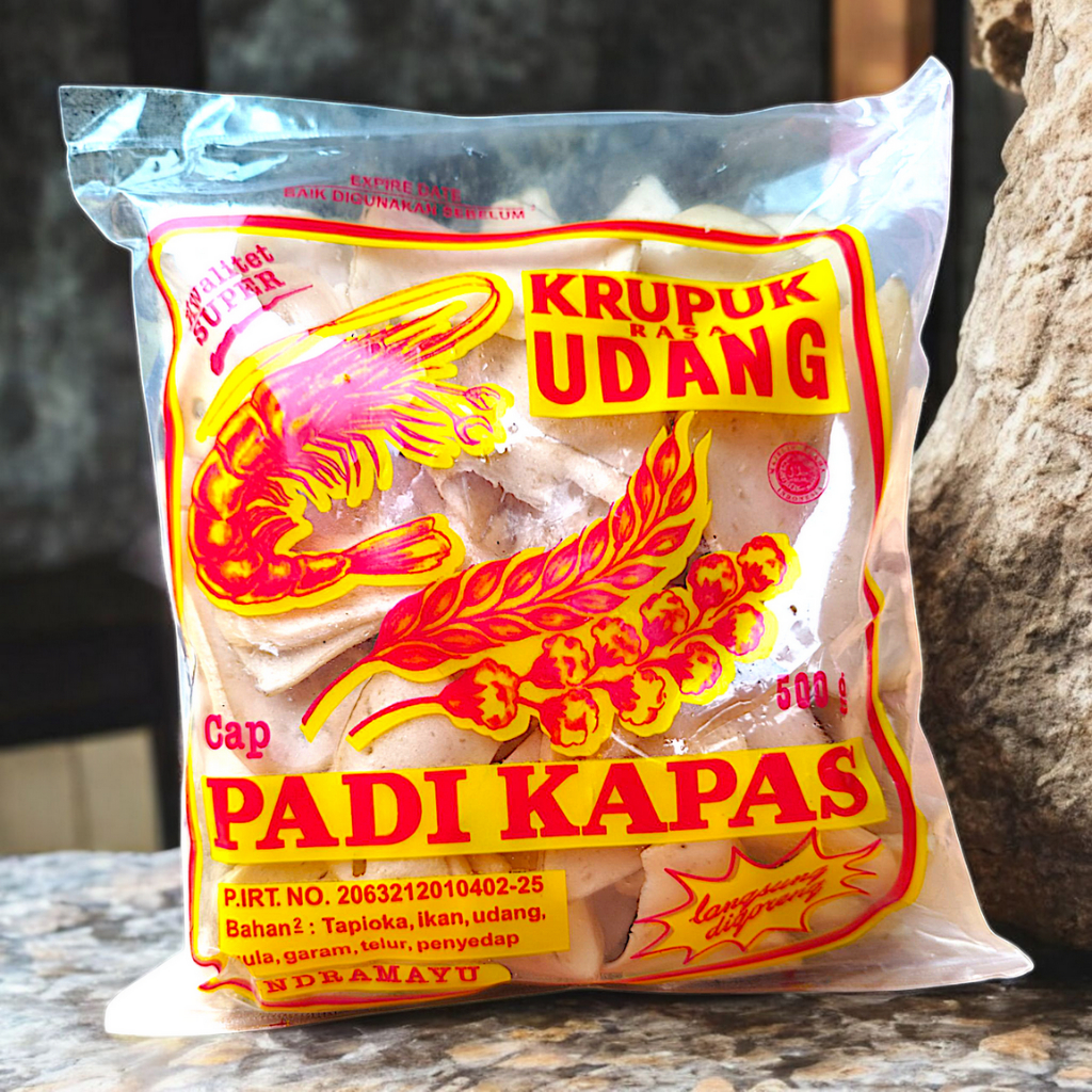 Kerupuk Udang Cap PADI KAPAS (Medium Grade) Sejak 1995 Original Sindang-Indramayu Free Bubble + Dus