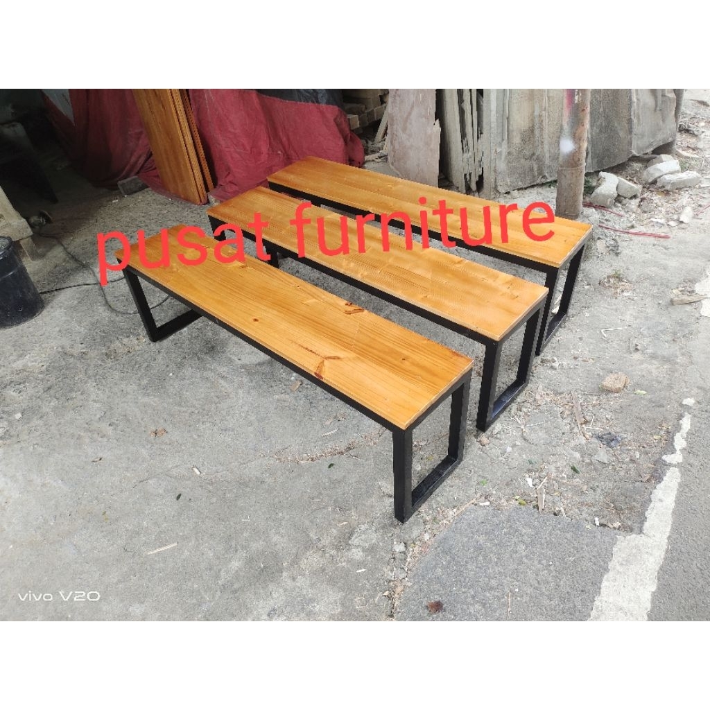 bangku panjang 2 meter/200cm kaki besi.bangku panjang besi.kursi panjang 2 meter. bangku panjang kay