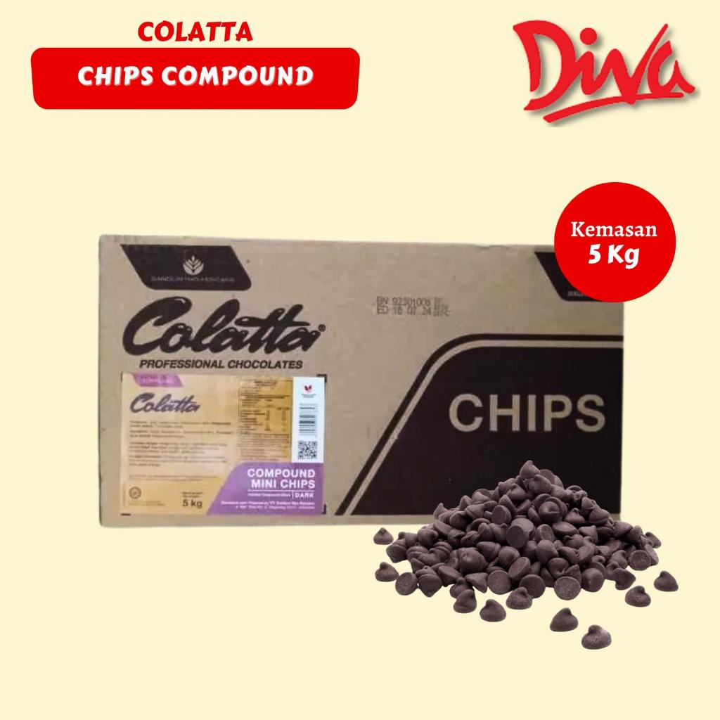 Colatta Choco Chip Compound 5 Kg / Dark Chocolate Choco Chips Colatta - Chip Mini