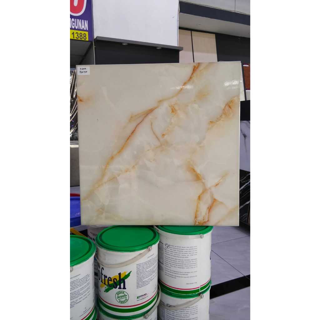 KERAMIK LANTAI RUMAH/ KRAMIK LANTAI ARES 50X50 NOVA TEKSTUR GLOSSY
