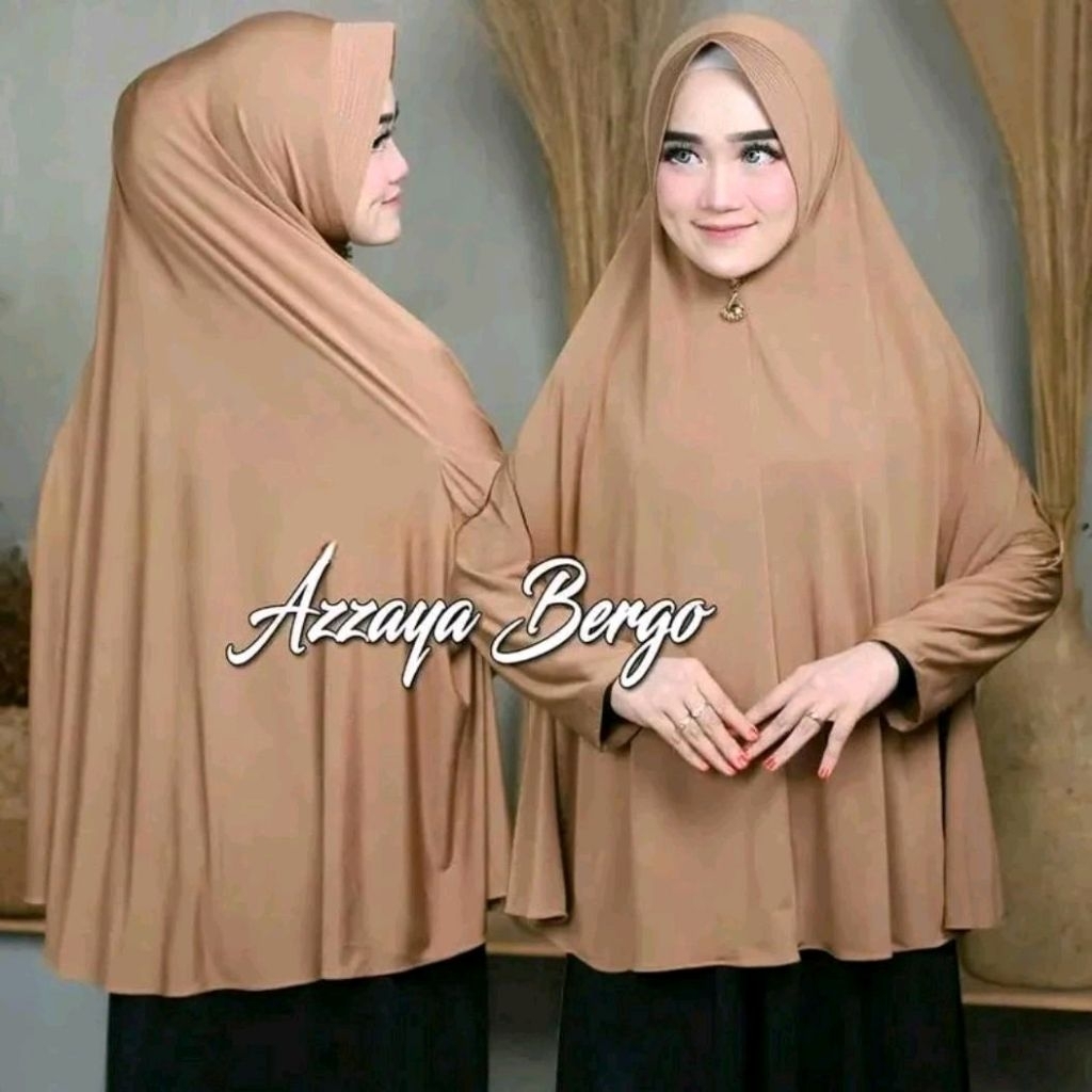 (COD) Hijab Instant Anjani Lengan Panjang Polos Bahan Jersey Jilbab Syar'i Jumbo Sport Bergo Premium