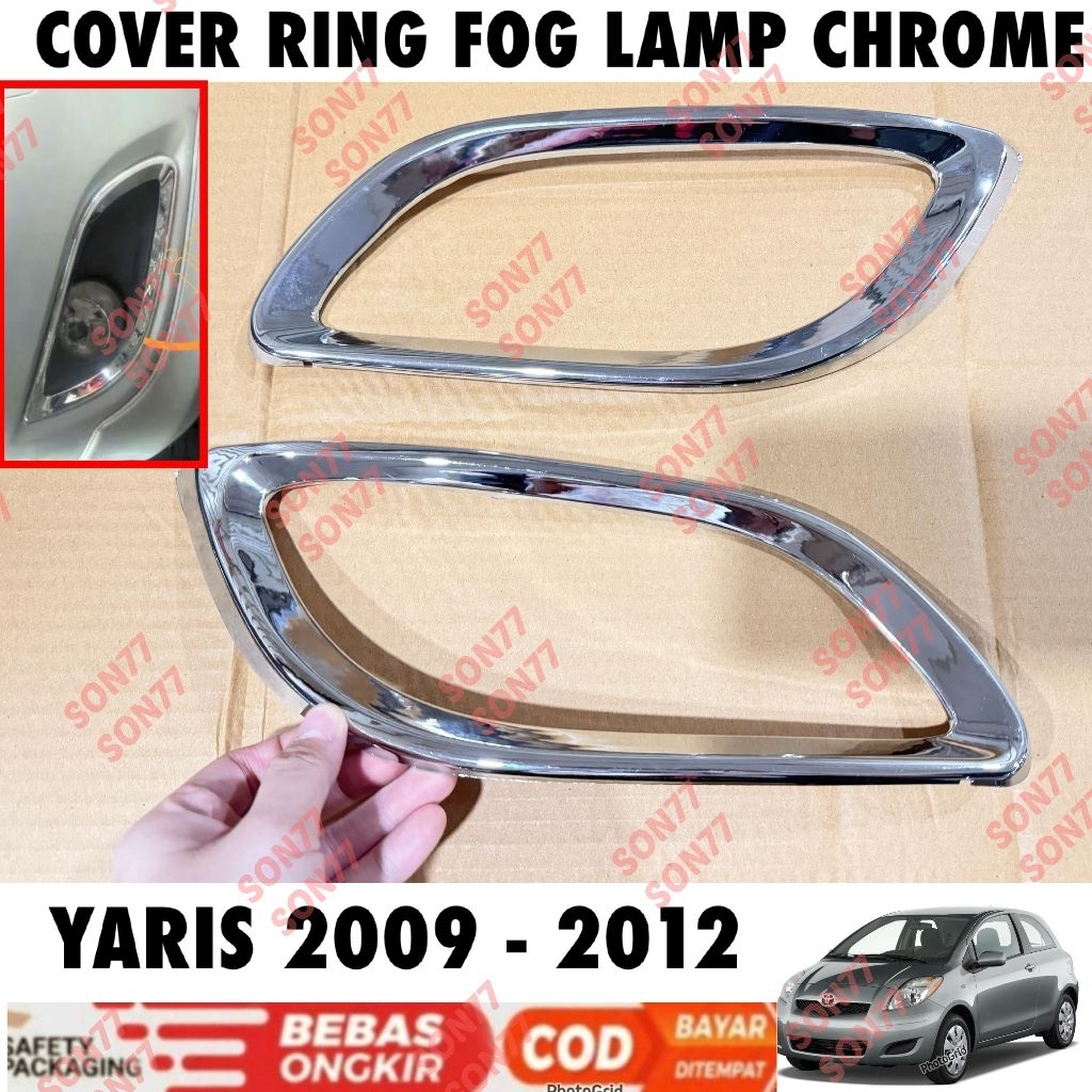 Cover Fog Lamp Yaris 2009 2010 2011 2012 Ring Foglamp Chrome