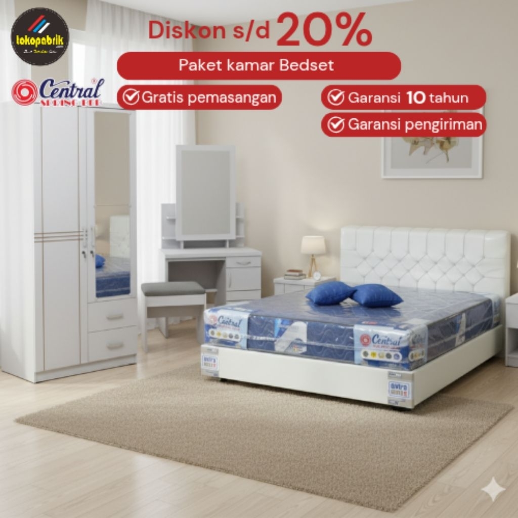 Kamar Set Furniture Springbed Central Deluxe T26 Paket Kamar Furnitur Set Lamaran Murah