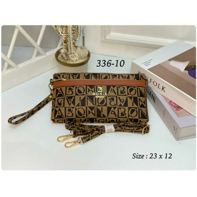 Bonia Wristlet pouch tas tangan selempang wanita premium 336 smc