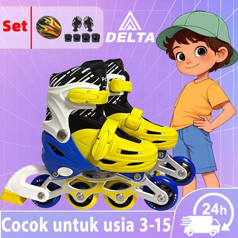 Sepatu Roda Skate Anak Laki-Laki & Perempuan sepatu roda anak laki laki 7 tahun sepatu ada rodanya 2