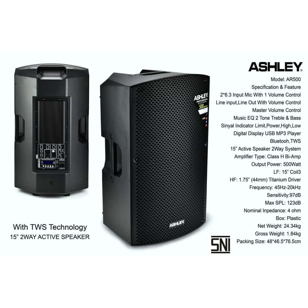 ashley speaker aktif 15in AR500 AR 500