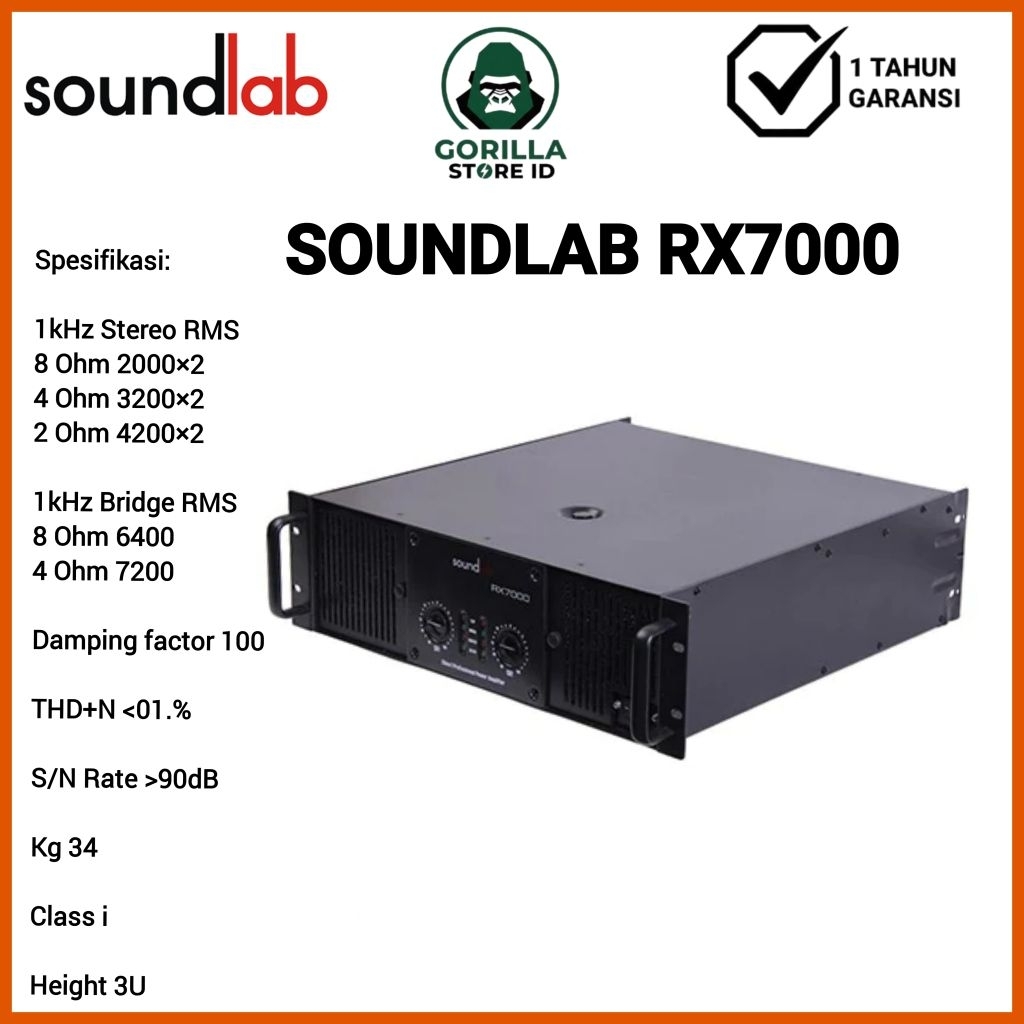 Power Amplifier Soundlab RX7000