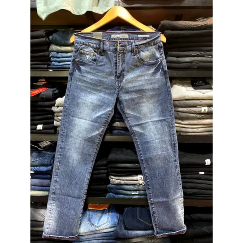 celana panjang jeans gues model slim fit / celana jeans pria ukuran jumbo 28-38