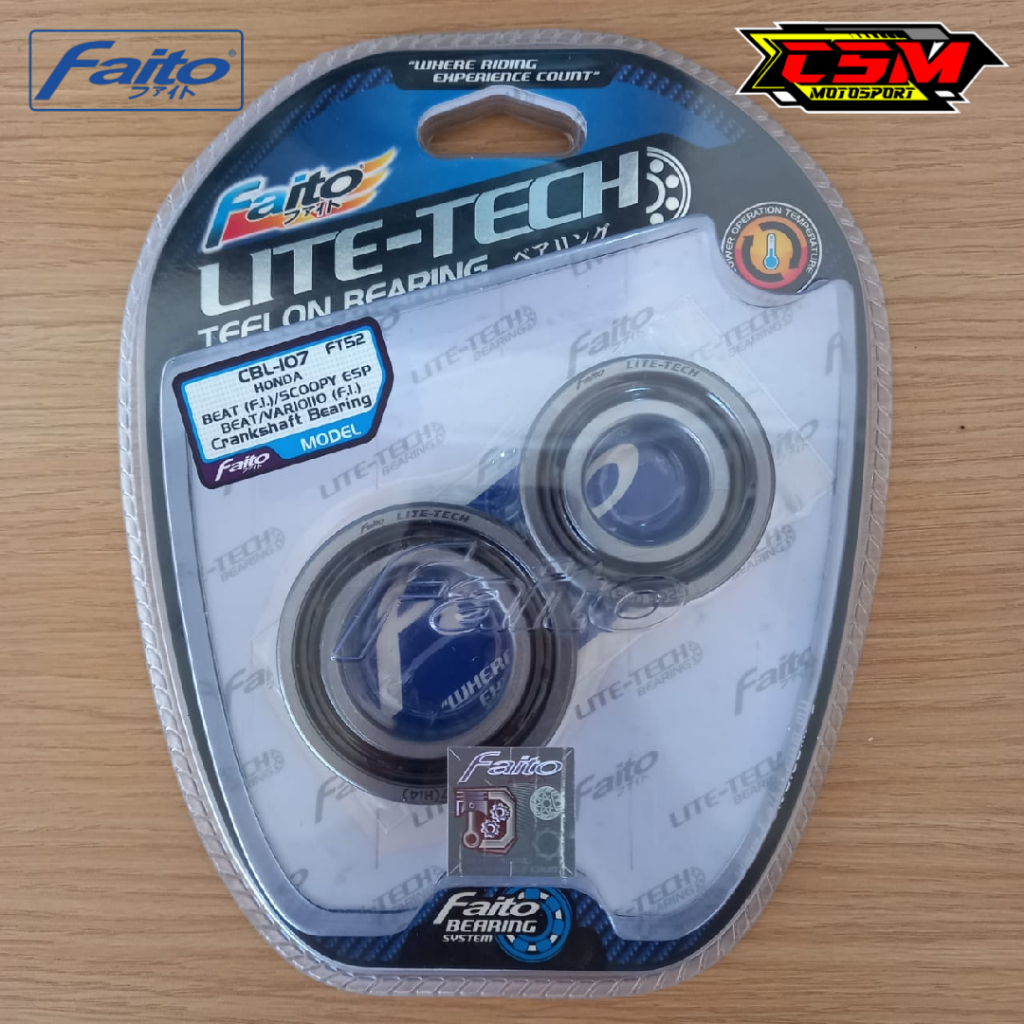 BEARING KRUG AS FAITO LITE-TECH BEAT SCOOPY FAITO KODE BEARING 6205 DAN 6007