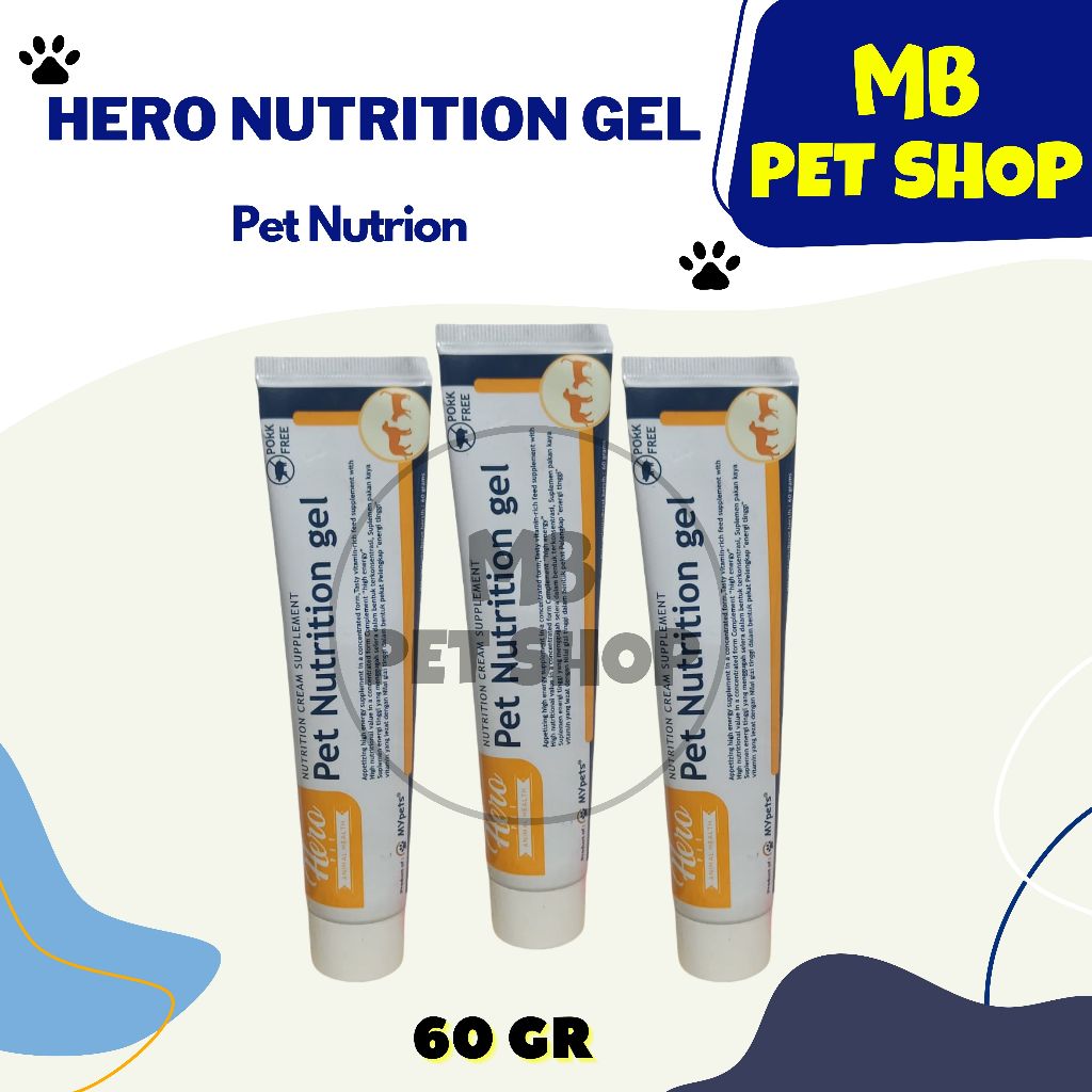 Hero Pet Nutrition Gel Suplemen Anabul 60g (NO PORK) / Hero Pet Nutrition Gel
