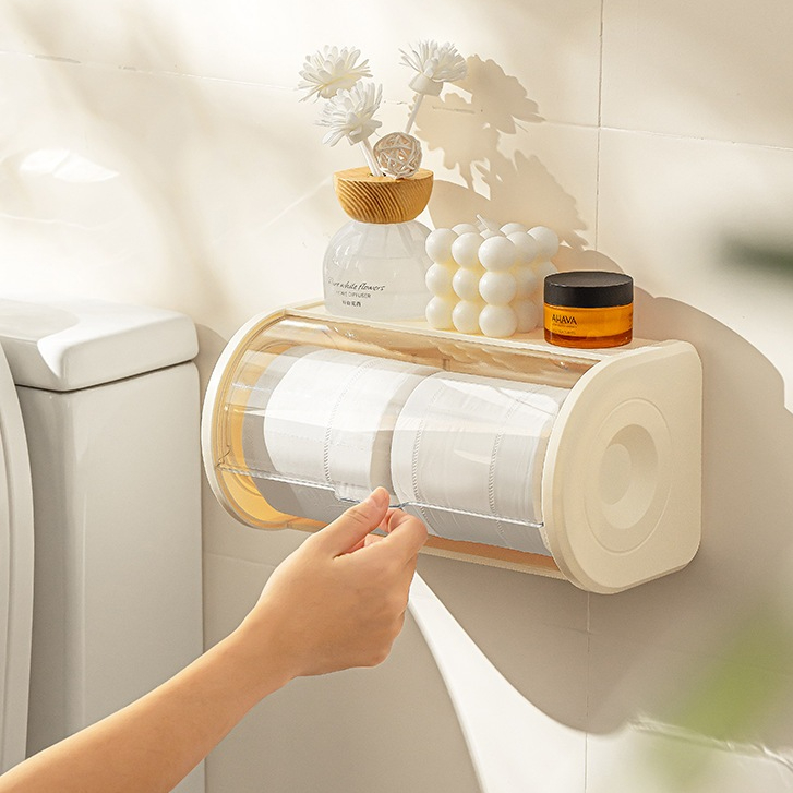 Tempat Tissue Toilet Aesthetic Minimalis Tempel Praktis Kotak Tisu WC Lucu dan Unik