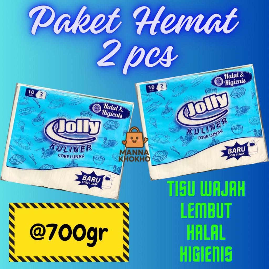 Tissue Facial Jolly Lembut 700gram 2ply - Paket 2Pcs