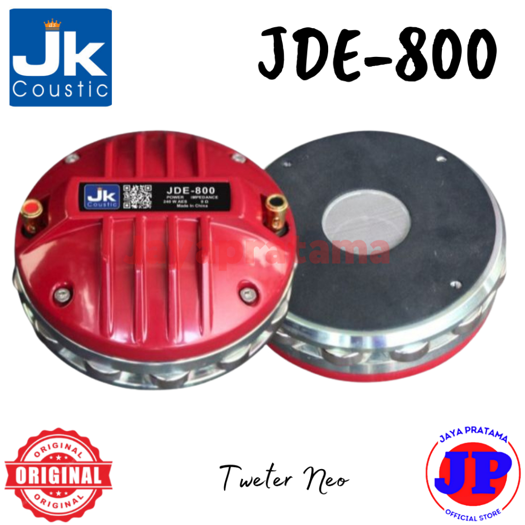 JK Coustic JDE-800 Driver Tweter JK Coustic J-De800 Driver Tweter Neodinium De-800 Original