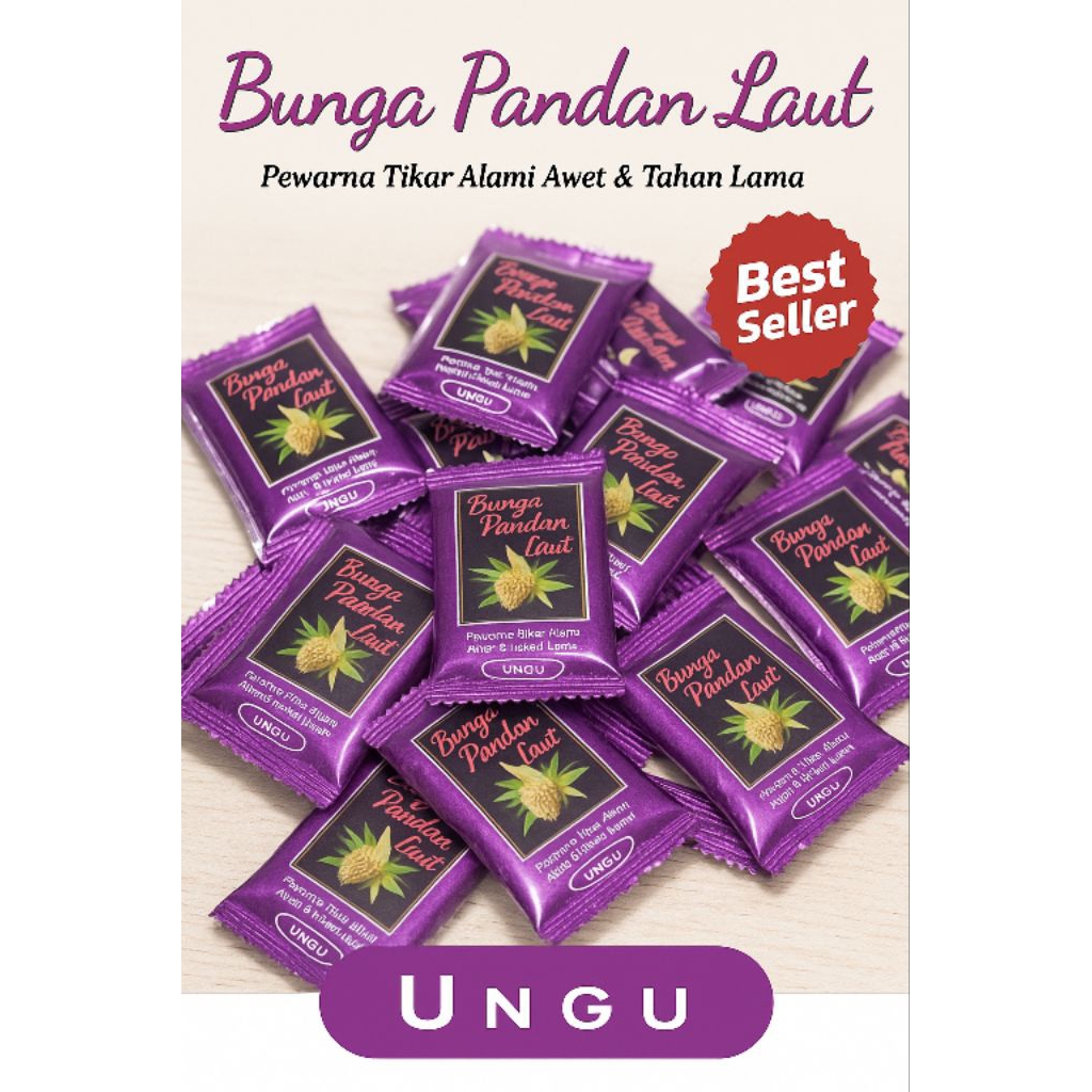 Bunga Pandan Laut Pewarna Tikar Ungu Alami
