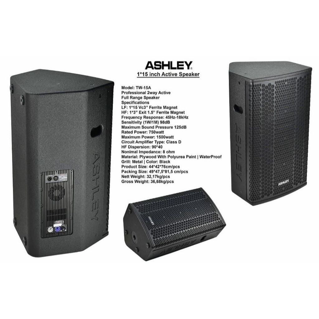 Speaker Aktif 15 Inch Ashley TW-15A / TW15A Ashley TW 15 A