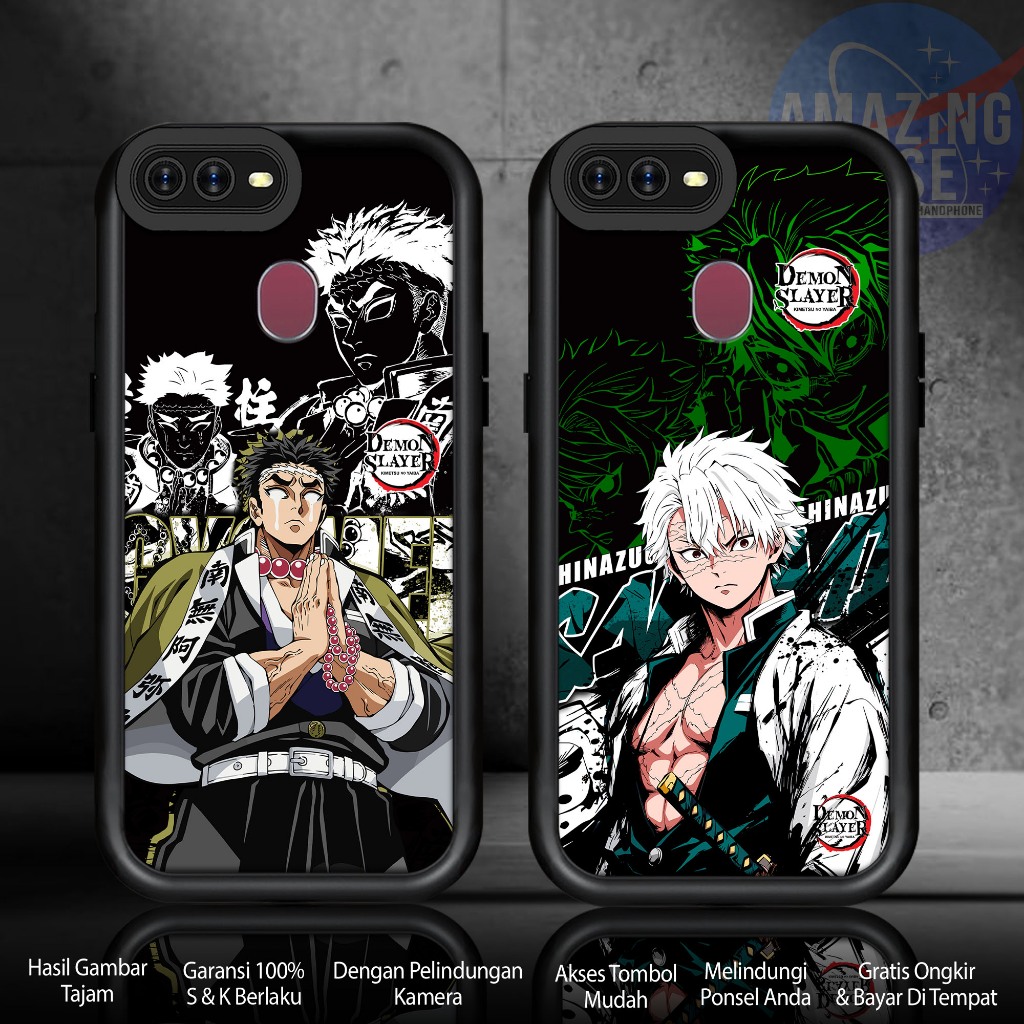 Softcase Glass kaca For OPPO F9 F9 PRO REALME 2 PRO AX7 DEMONSLAYER2 Casing Handphone Case Hp Procam